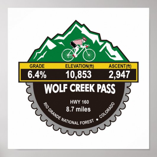 WOLF CREEK PASS-RIO GRANDE NF, CO-MOUNTAIN POSTER (Voorkant)