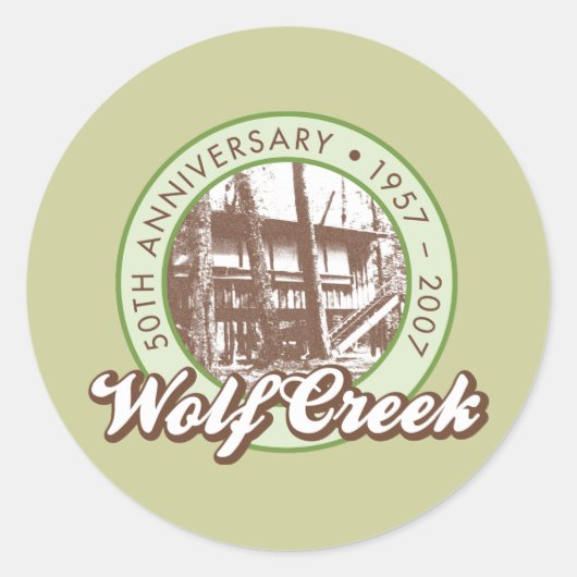 Wolf Creek Ronde Sticker (Voorkant)