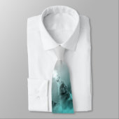 Wolf Cries in de Blauwgroen winter Stropdas (Gebonden)