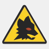 Wolf Crossing Sticker (Voorkant)