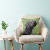 Wolf Cub Howling Kussen (Stoel)
