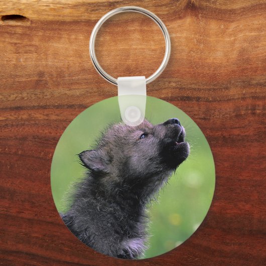 Wolf Cub Howling Sleutelhanger (Voorkant)