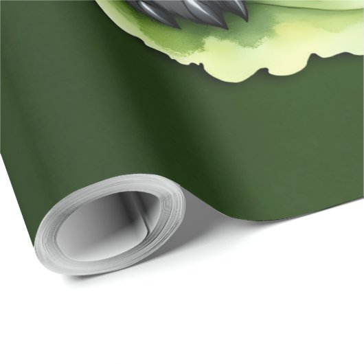 Wolf cub in the green:  cadeaupapier (Rol Hoek)