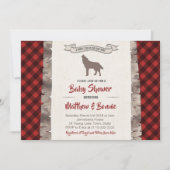 Wolf Cub Pset Winter Forest Baby shower for Boy Kaart (Voorkant)