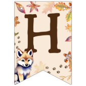 Wolf cub wild een bosrijke verjaardagsfeestbanner vlaggetjes (Tweede vlag)