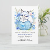 Wolf Custom Boy Baby shower Kaart (Staand voorkant)