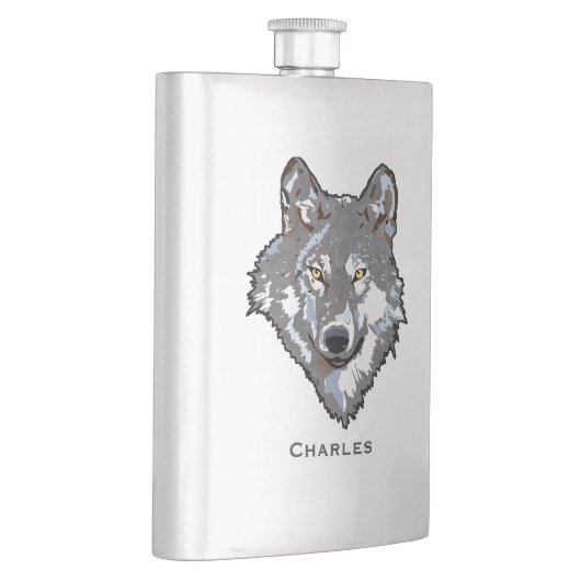 Wolf Custom Flask Heupfles (Rechts)
