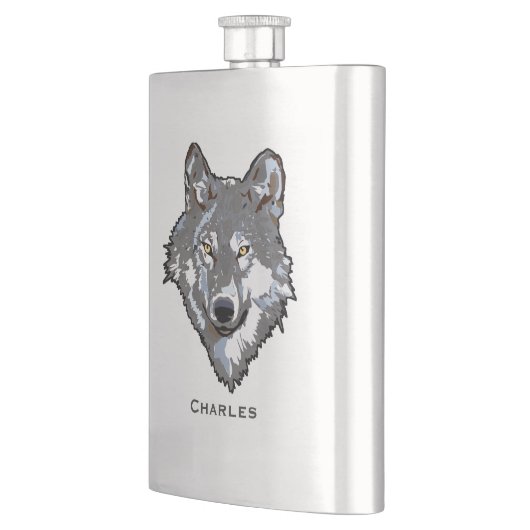 Wolf Custom Flask Heupfles (Links)
