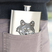 Wolf Custom Flask Heupfles (Voorbeeld)