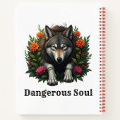 Wolf Dangerous Soul Notitieboek (Achterkant)
