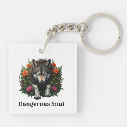 Wolf Dangerous Soul Sleutelhanger (Achterkant)