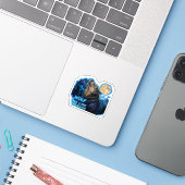 Wolf De Eenzame Krijger  Sticker (Laptop met iPhone)