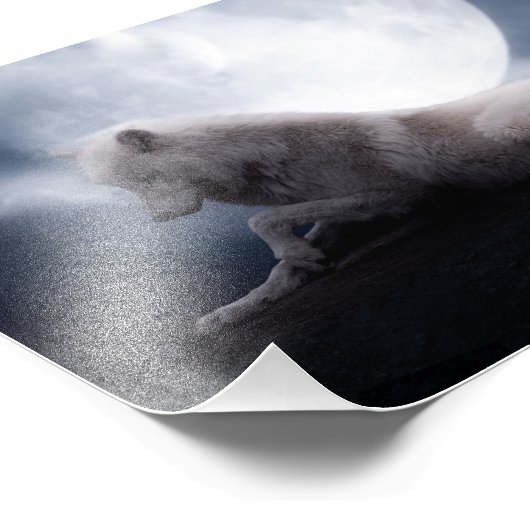 Wolf de koning van de wilde natuur foto afdruk (Hoek)