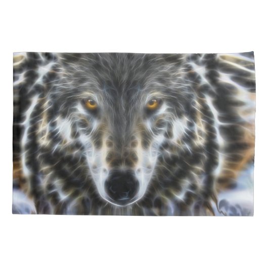 Wolf decor Inspirerend portret Kussensloop (Achterkant-Links)