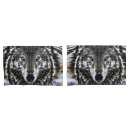 Wolf decor Inspirerend portret Kussensloop (Voorkant-Set)