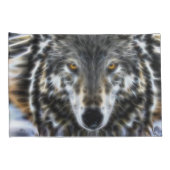 Wolf decor Inspirerend portret Kussensloop (Achterkant-Rechts)