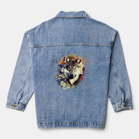 Wolf Denim Jacket (Achterkant)