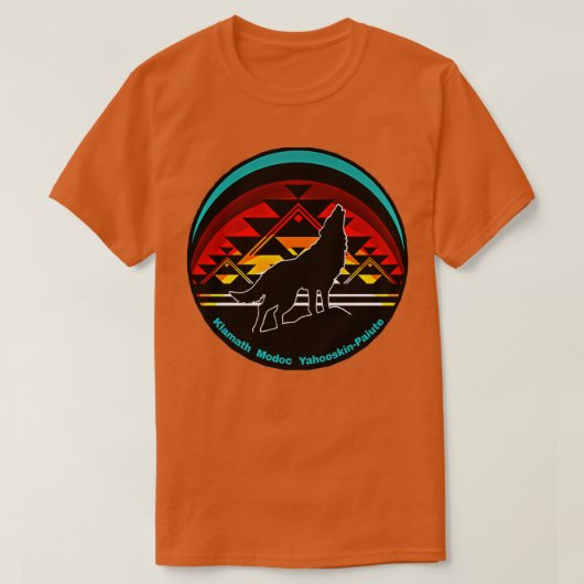 Wolf Design Klamath Tribes T-shirt (Design voorkant)