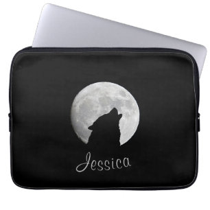 Wolf die bij de Volle maan, Jouw naam huilen Laptop Sleeve