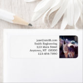 Wolf die door het universum glijdt etiket (Insitu)