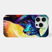 Wolf die gloeit iPhone hoesje (Achterkant horizontaal)