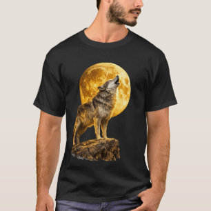 Wolf die naar de Maan huilt – Donkere Nacht Wilder T-shirt