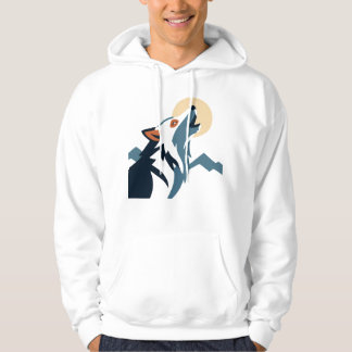 Wolf die naar de Maan huilt Hoodie – Laat de Alph