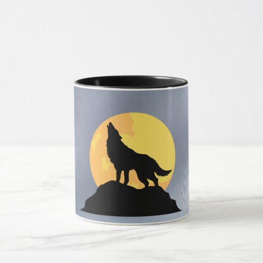 Wolf die naar de Maan huilt Mok (Midden)