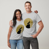 Wolf die naar de Maan huilt T-shirt (Unisex)