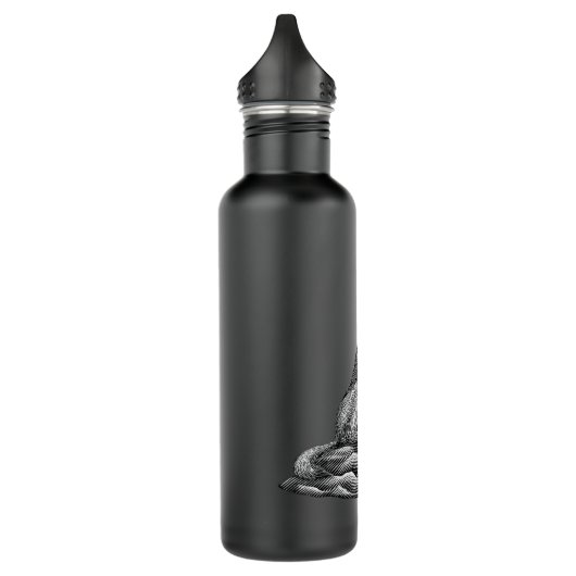 Wolf die naar de maan kijkt waterfles (Links)