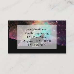 Wolf die naar het universum kijkt visitekaartje