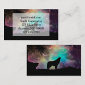 Wolf die naar het universum kijkt visitekaartje (Voorkant / Achterkant)