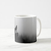 Wolf die op de maan huilt koffiemok (Voorkant rechts)
