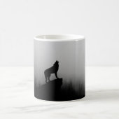 Wolf die op de maan huilt koffiemok (Center)