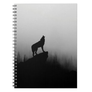 Wolf die op de maan huilt notitieboek
