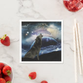 Wolf die op de maan huilt servet (Insitu)