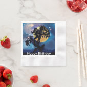 Wolf die op de maan huilt servet (Insitu)