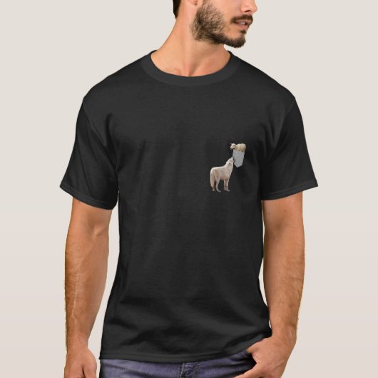 Wolf die schapen in je nepzak bereikt grappig t-shirt (Voorkant)