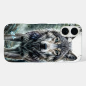Wolf - Dier met Initiaalwoorden Case-Mate iPhone Case (Achterkant (horizontaal))