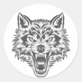 Wolf Dieren Beste Cadeau Ronde Sticker