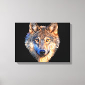 Wolf dierengezicht. Scale grijze wolf Canvas Afdruk (Voorkant)