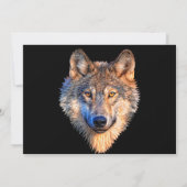 Wolf dierengezicht. Scale grijze wolf Kaart (Achterkant)