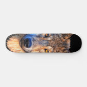 Wolf dierengezicht. Scale grijze wolf Persoonlijk Skateboard (Horizontaal)