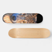 Wolf dierengezicht. Scale grijze wolf Persoonlijk Skateboard (Horizontaal)