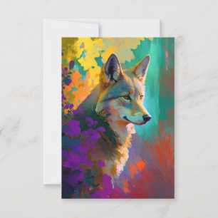 Wolf Dierenportret Schilderij Wildlife Outdoors Bedankkaart