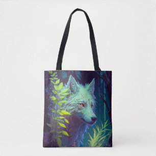 Wolf Dierenportret Schilderij Wildlife Outdoors Tote Bag