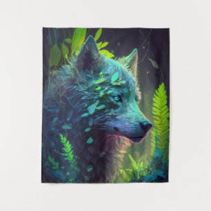 Wolf Dierenportret Schilderij Wildlife Outdoors Wandkleed