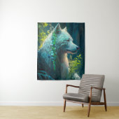Wolf Dierenportret Schilderij Wildlife Outdoors Wandkleed (In situ)