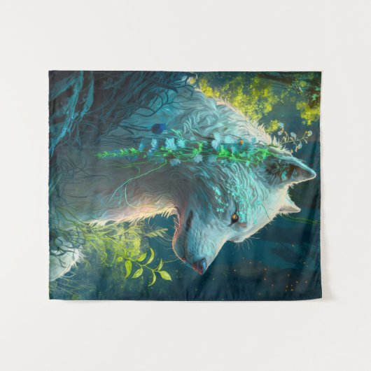 Wolf Dierenportret Schilderij Wildlife Outdoors Wandkleed (Voorkant (horizontaal))