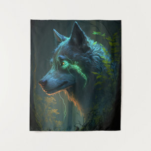 Wolf Dierenportret Schilderij Wildlife Outdoors Wandkleed